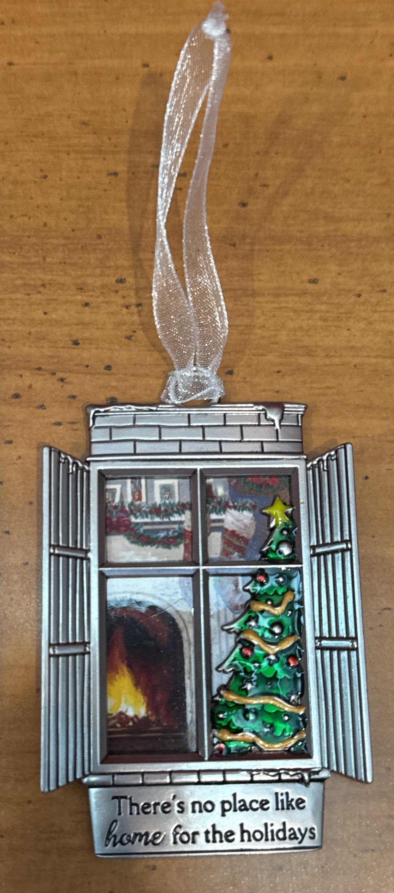 Ganz Zinc Christmas Window Ornament There's No Place Like Home For The Holidays New