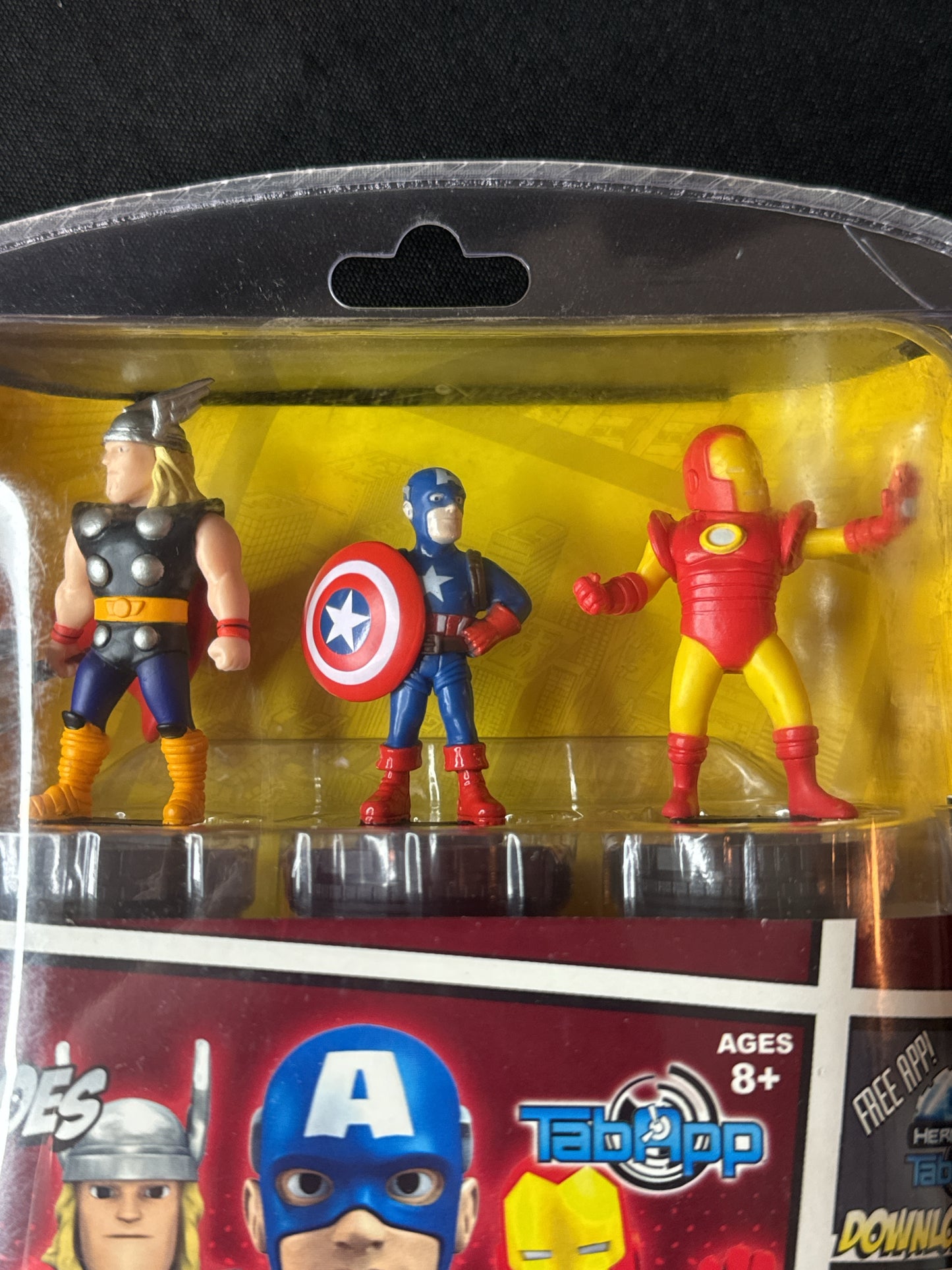 Marvel Super Heroes HeroClix TabApp Figure Set (Thor/Iron Man/Captain America) New in Box