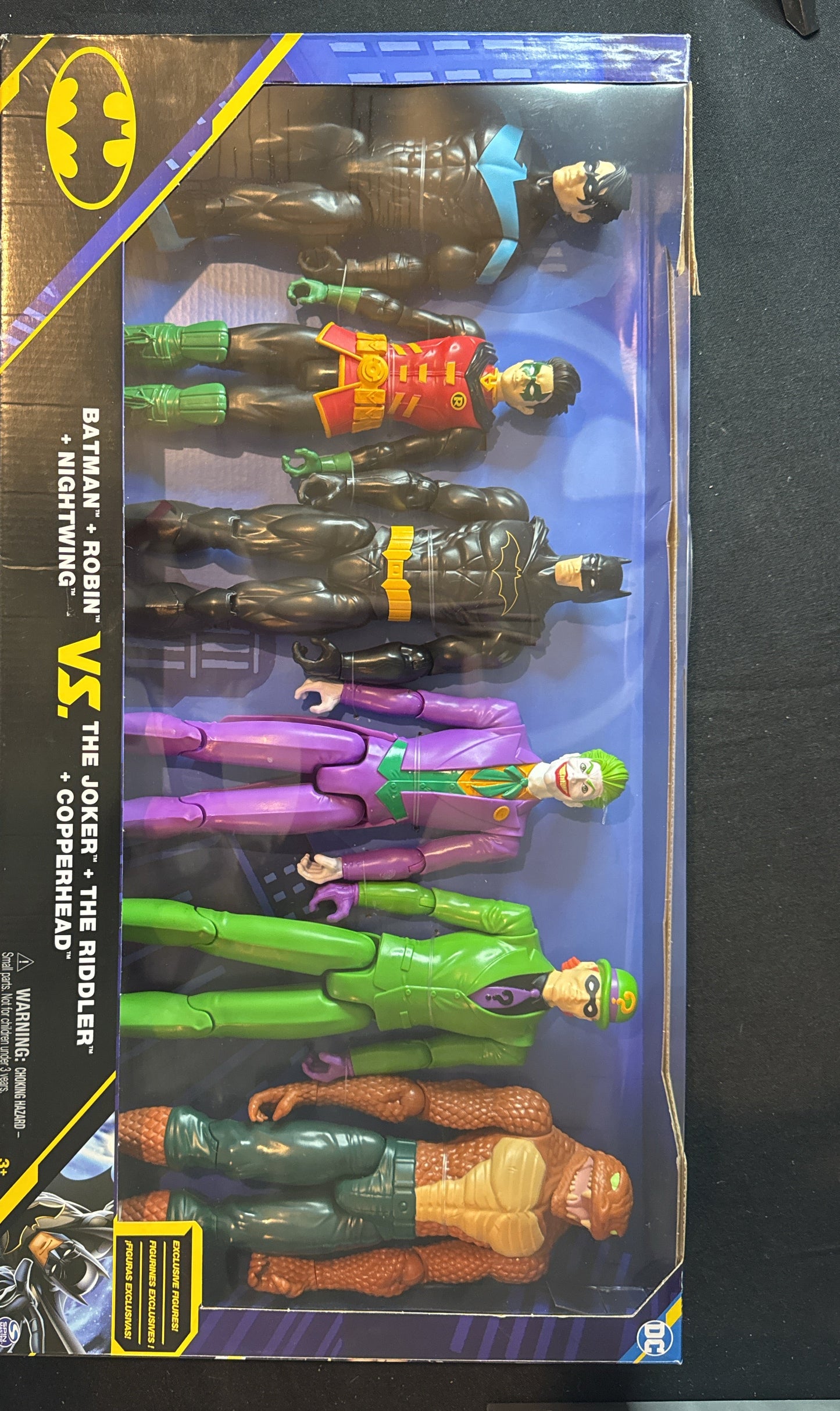 DC Comics Batman, Robin, Nightwing VS. The Joker, The Riddler, Copperhead 6-Pack Figures