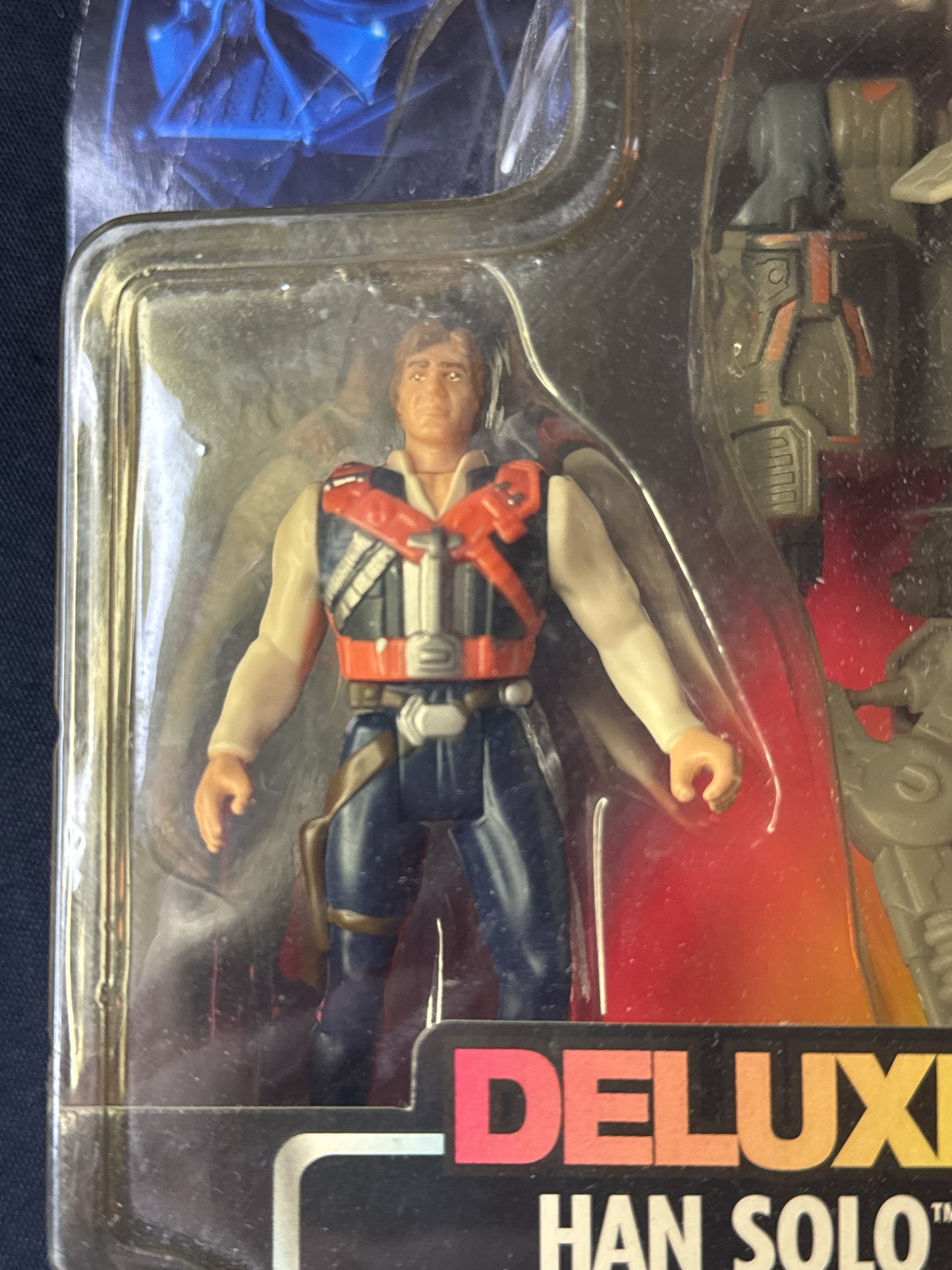 Star Wars: Deluxe Han Solo with Smuggler Flight Pack Kenner 1996 New in Box