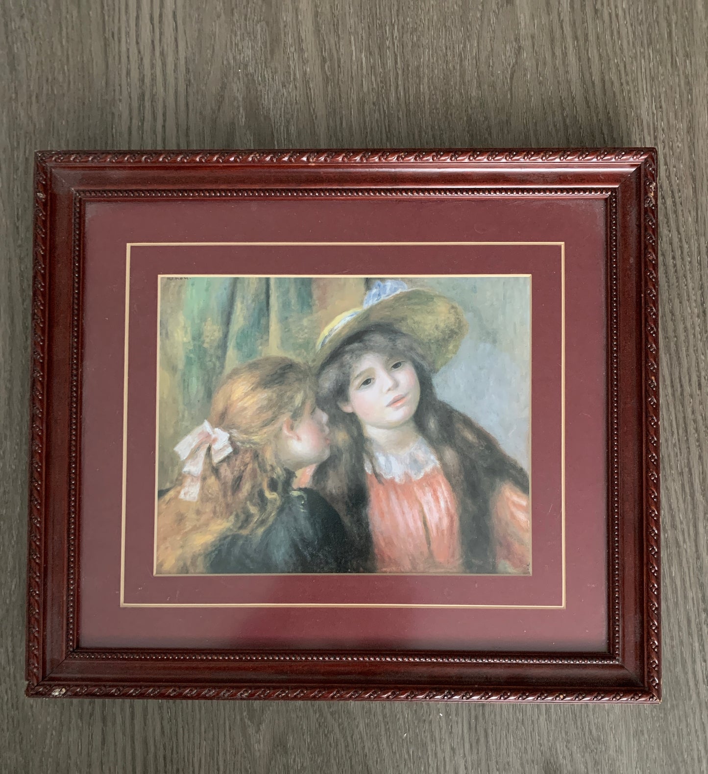 Renoir Picture "Portrait of Two Girls" Framed