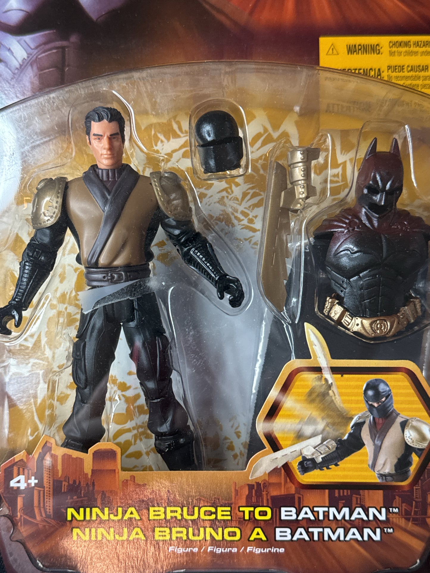 Batman Begins Mattel 2005 Ninja Bruce to Batman Action Figure New in Box