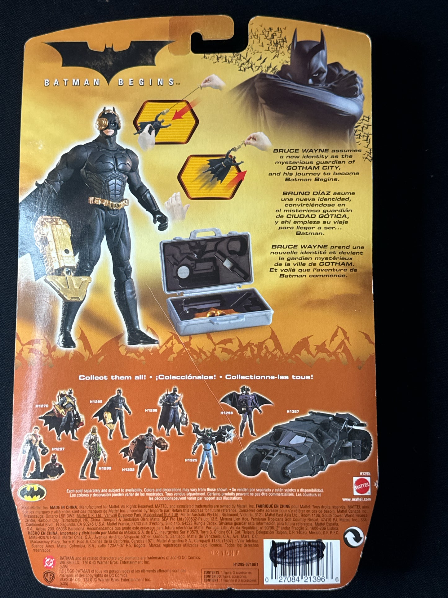 Batman Begins Mattel Batman Battle Gear 2005 Action Figure New in Box