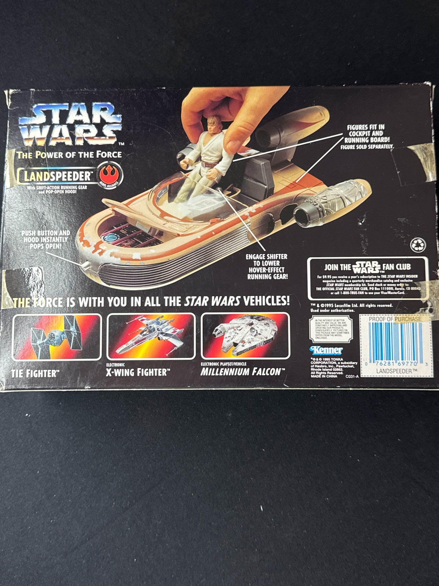 Star Wars The Power of the Force LandSpeeder Kenner 1995 New in Box