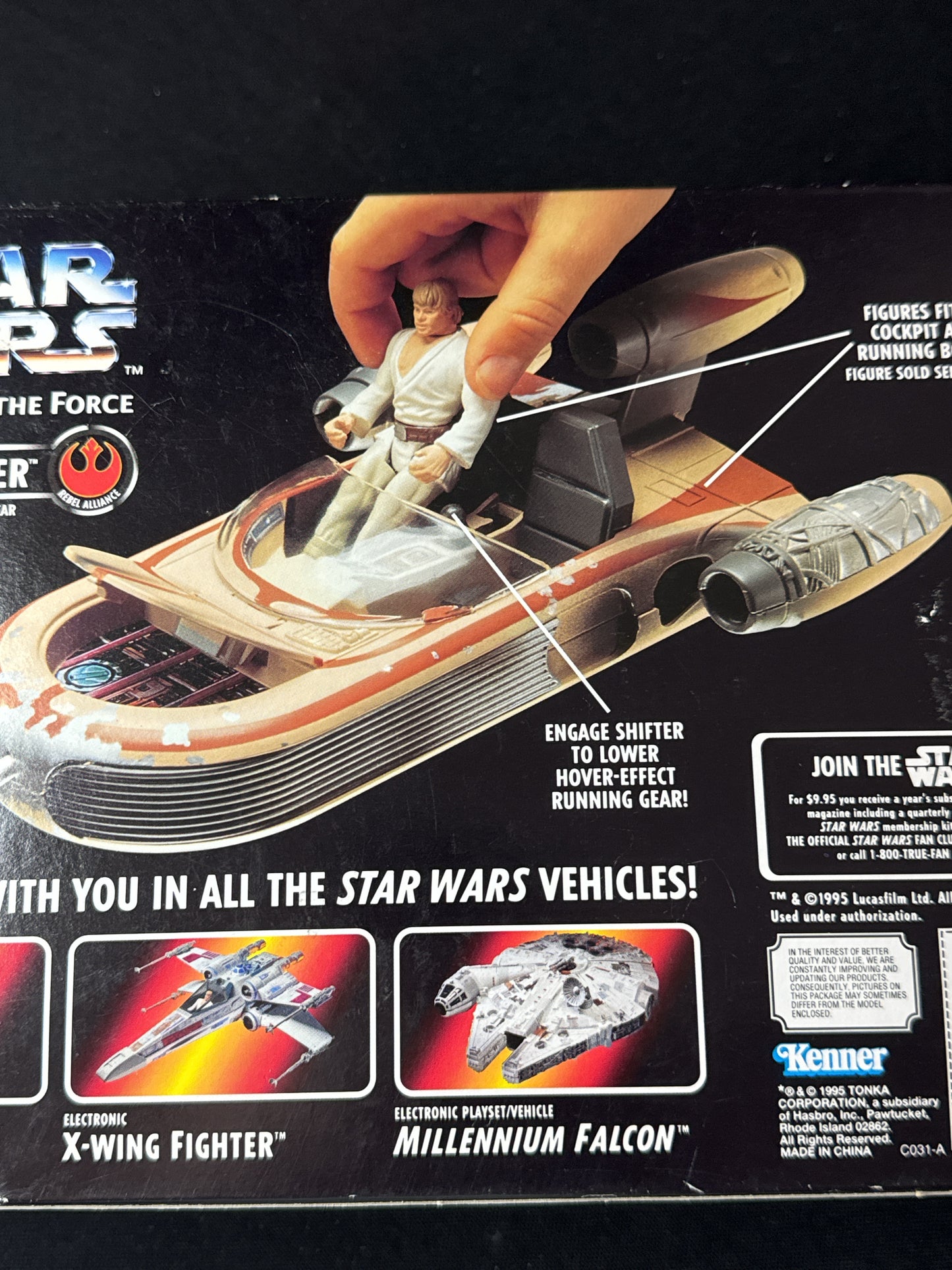 Star Wars The Power of the Force LandSpeeder Kenner 1995 New in Box