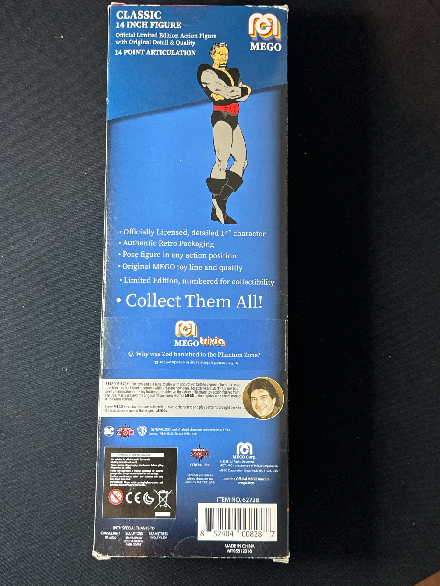 Mego General Zod Classic 14" Action Figure Limited Edition New in Box
