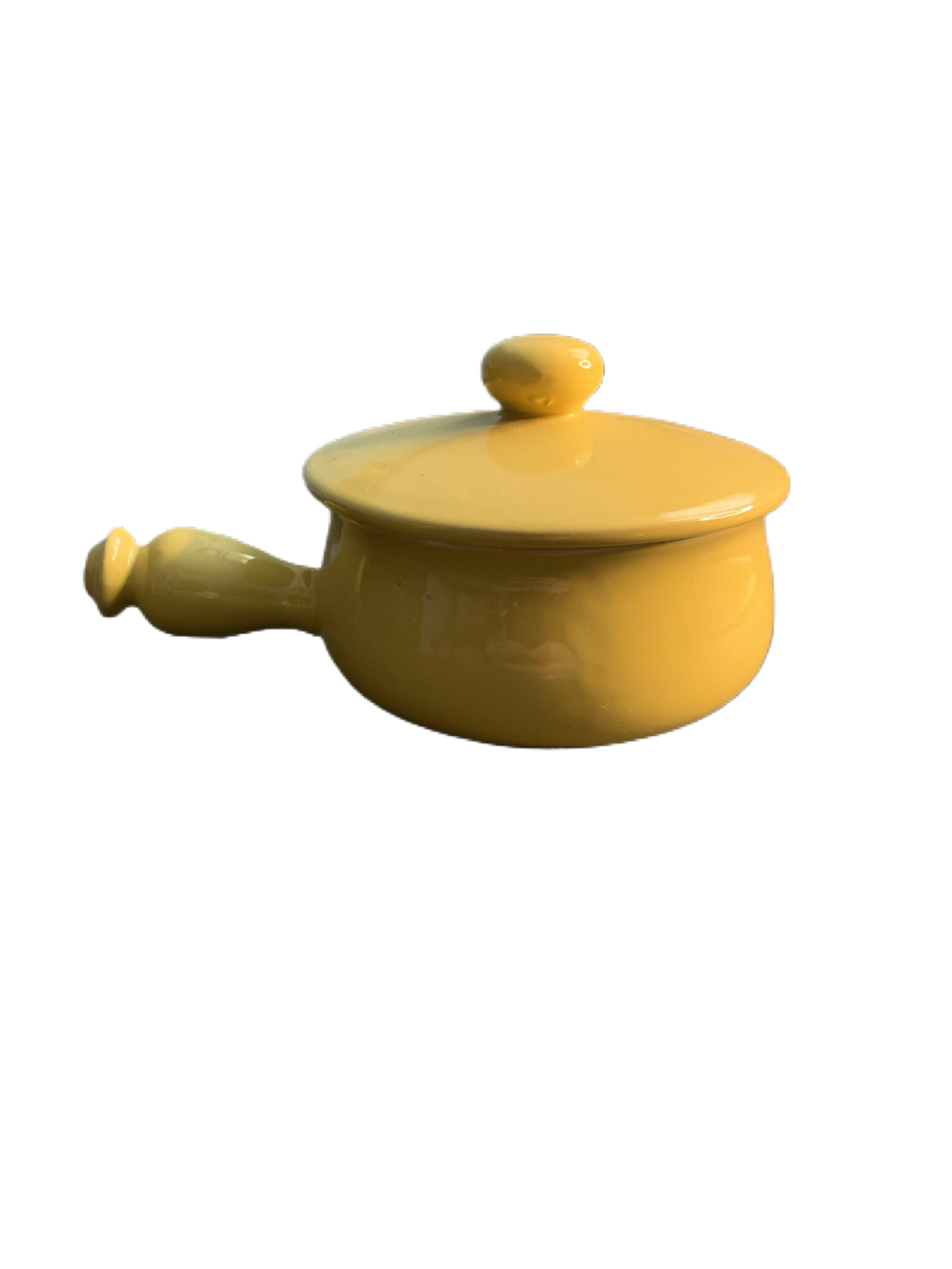 Vintage Yellow Sauce Boat in Glazed Stoneware