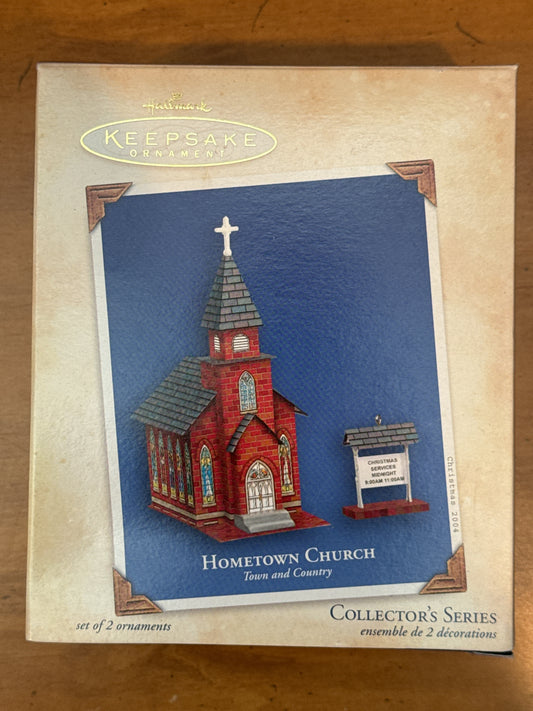 Hallmark Hometown Church Christmas Ornament 6th Final Town & Country Series New in Box