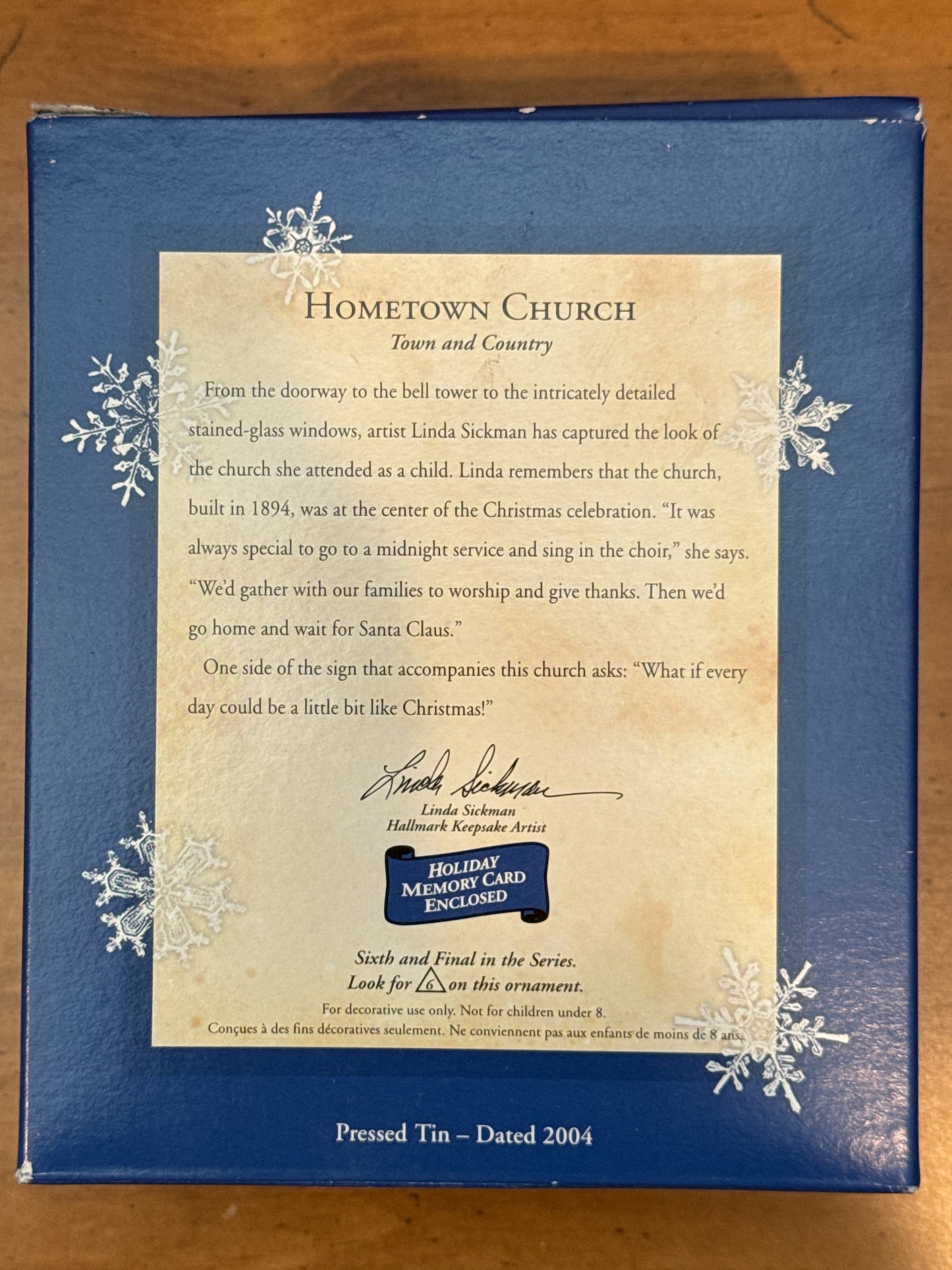 Hallmark Hometown Church Christmas Ornament 6th Final Town & Country Series New in Box