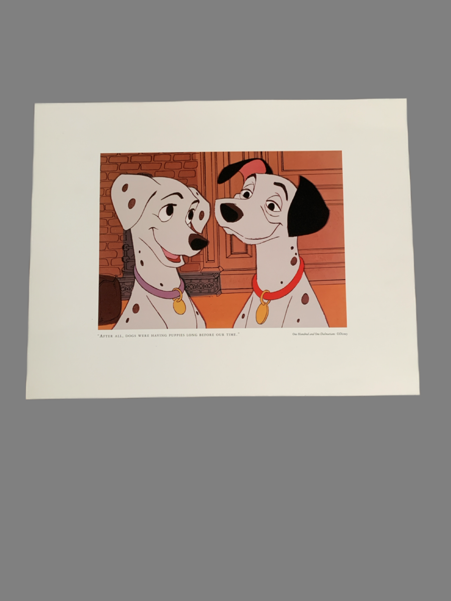 Disney 101 Dalmatians Art Print 11 X 14 Frameless Dogs Having Puppies Long Before Our Time