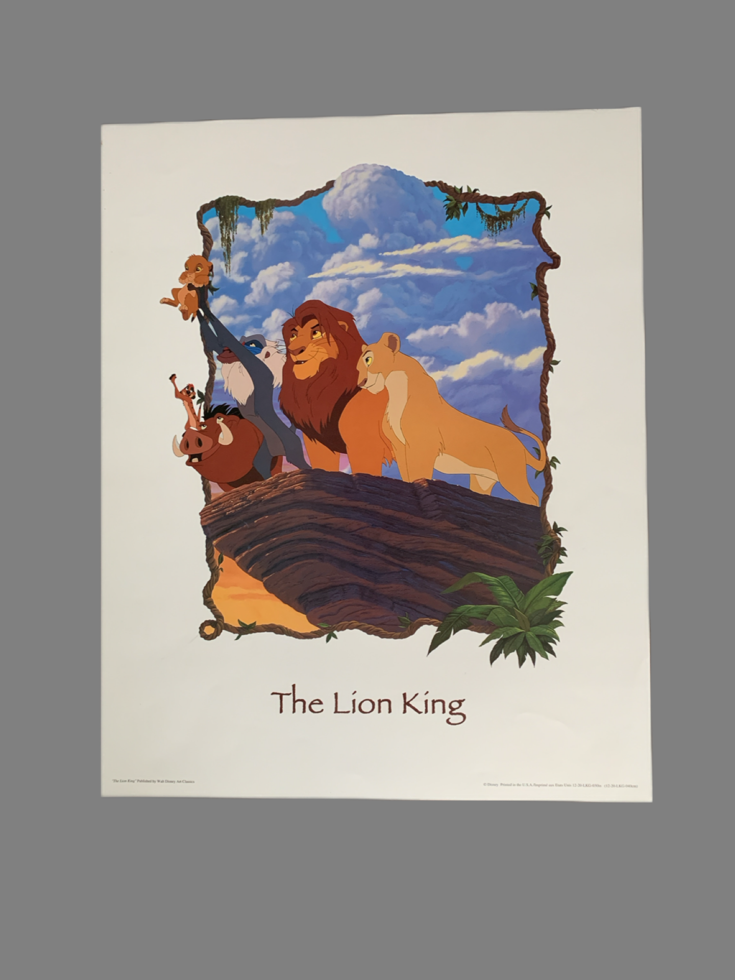 Disney Lion King Lithograph 16 X 20