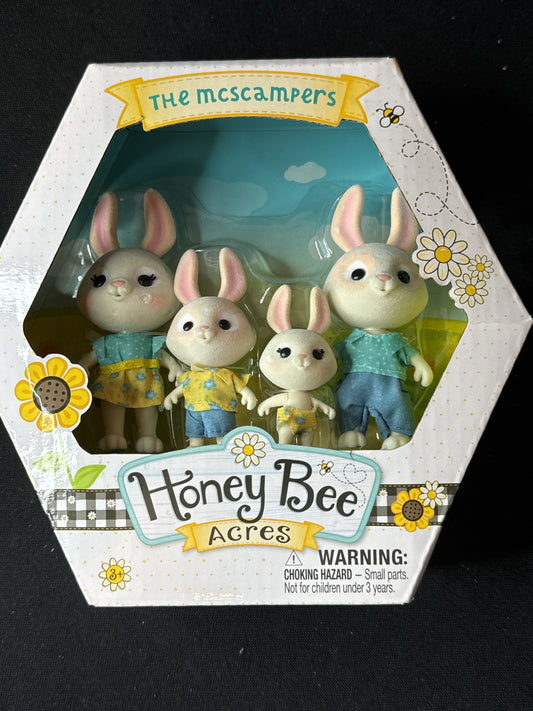 Honey Bee Acres The McScampers Rabbit Family New in Box