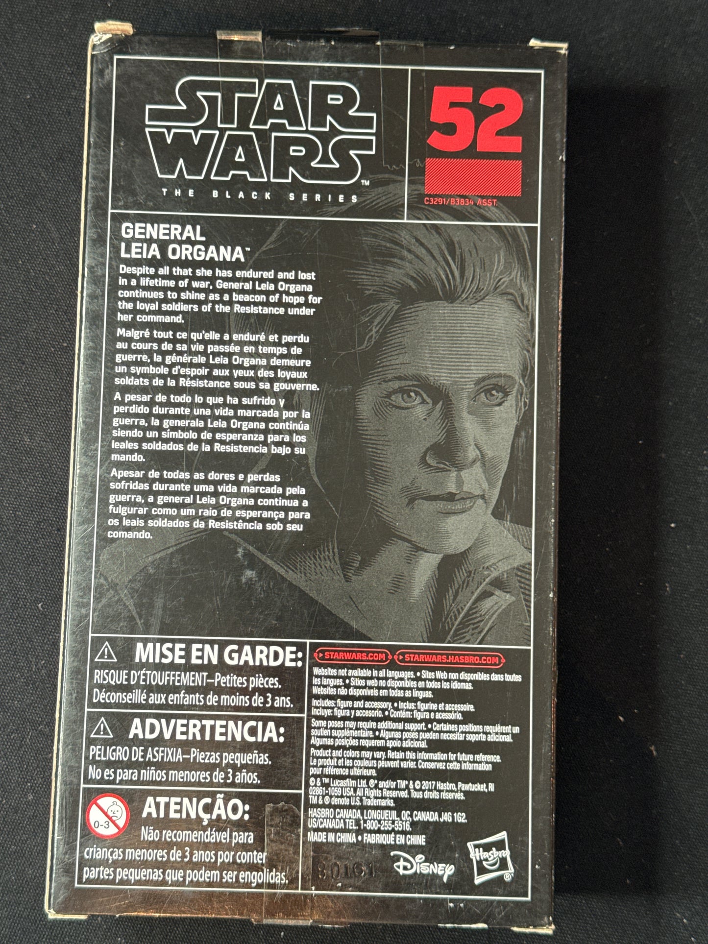 Star Wars Black Series 52 General Leia Organa Action Figure 2017 Hasbro New in Box