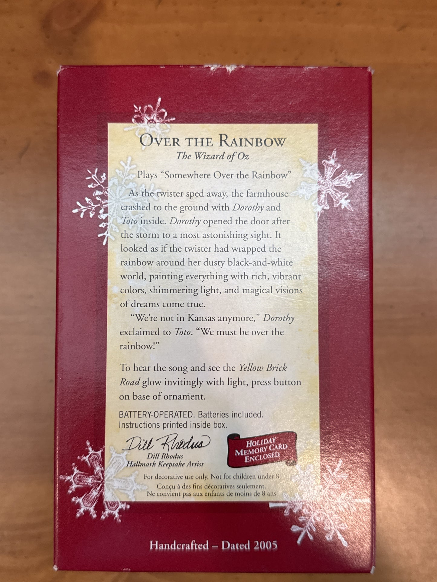Hallmark Wizard of Oz "Over the Rainbow" Light Music 2005 Keepsake Works New in Box