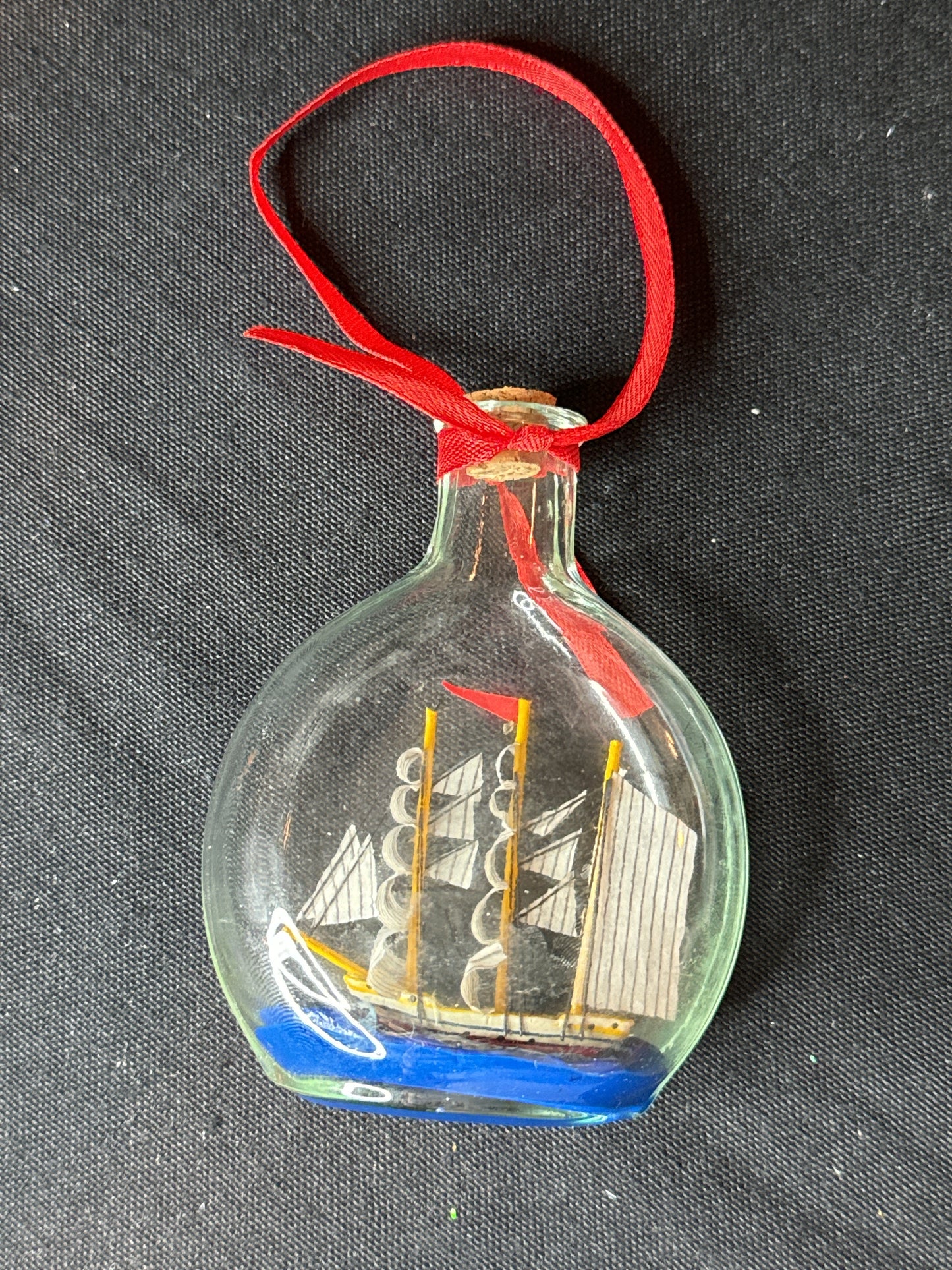 The Christmas Shop Ship in a Bottle Ornament