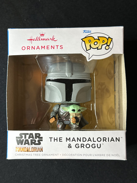 Funko Pop! Hallmark Star Wars The Mandalorian & Grogu Christmas Tree Ornament New in Box