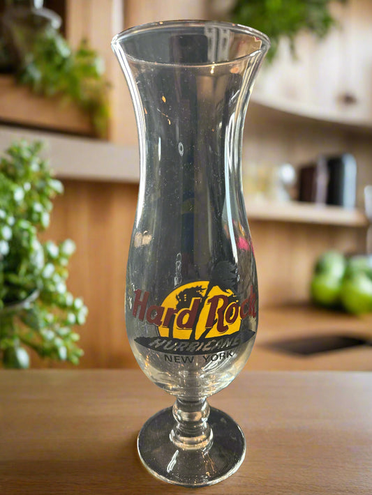 Hard Rock Cafe New York Hurricane Glass 10" Tall