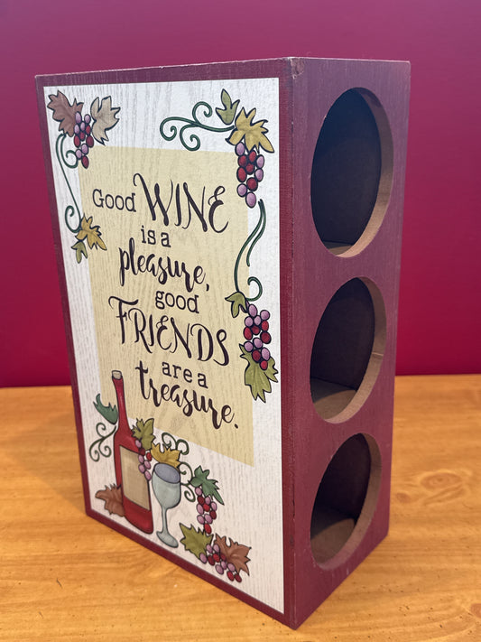 Table Display 3 Bottle Wooden Wine Holder