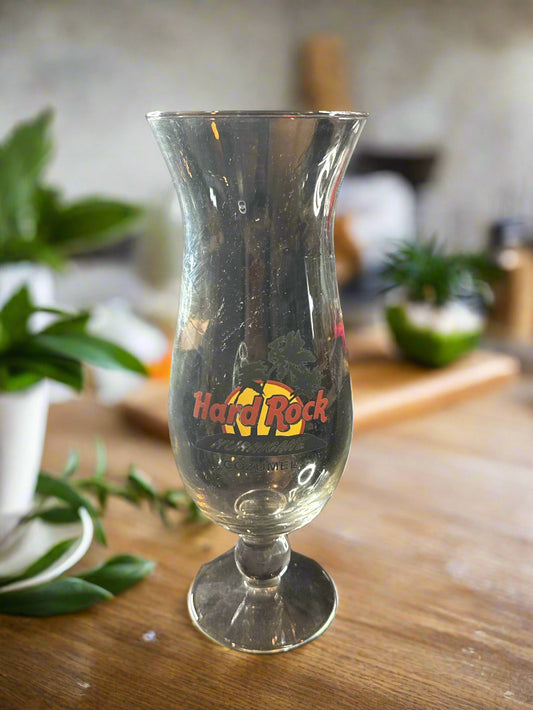 Hard Rock Cafe Cozumel Hurricane Glass 9.25" Tall