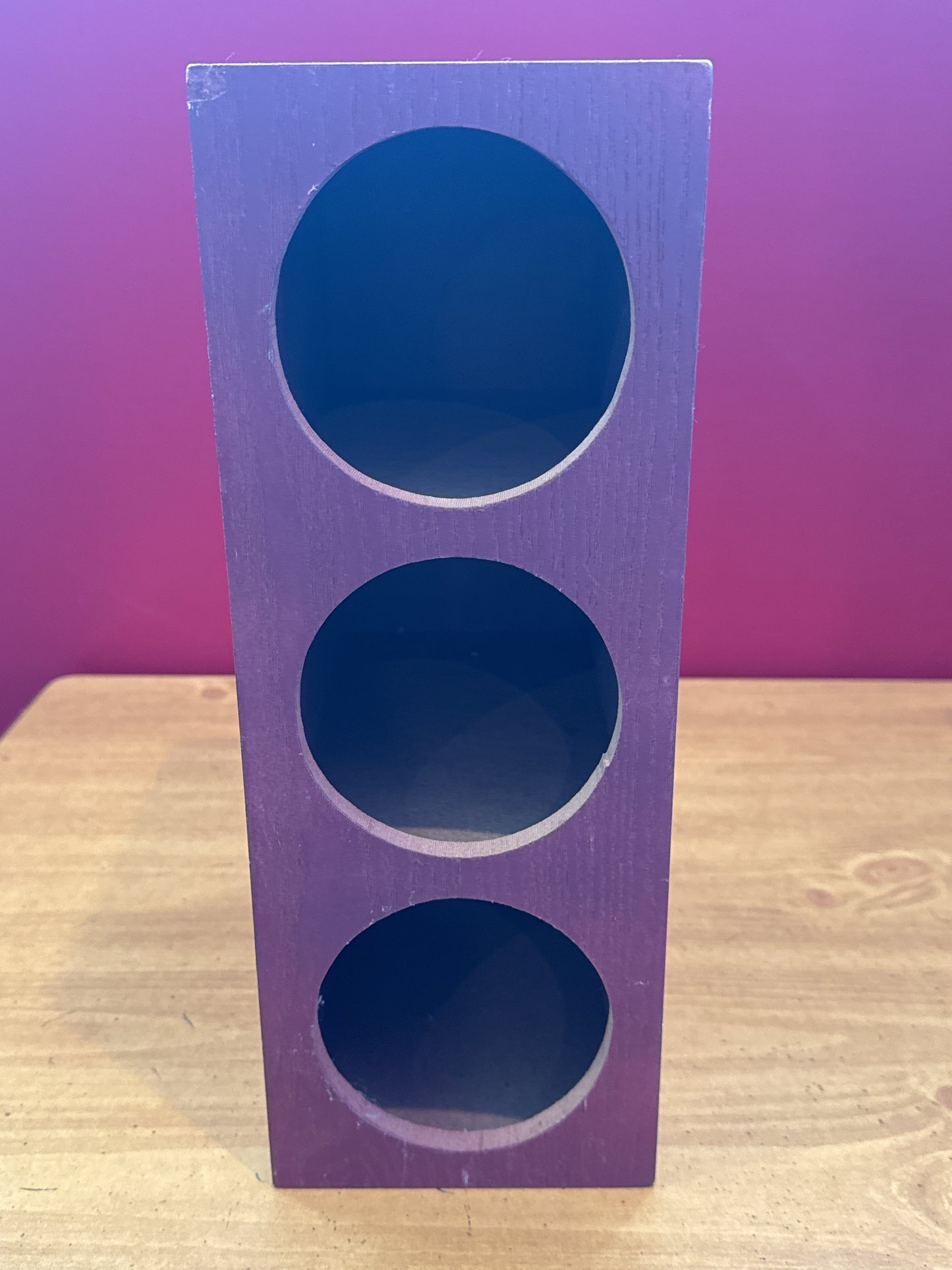 Table Display 3 Bottle Wooden Wine Holder