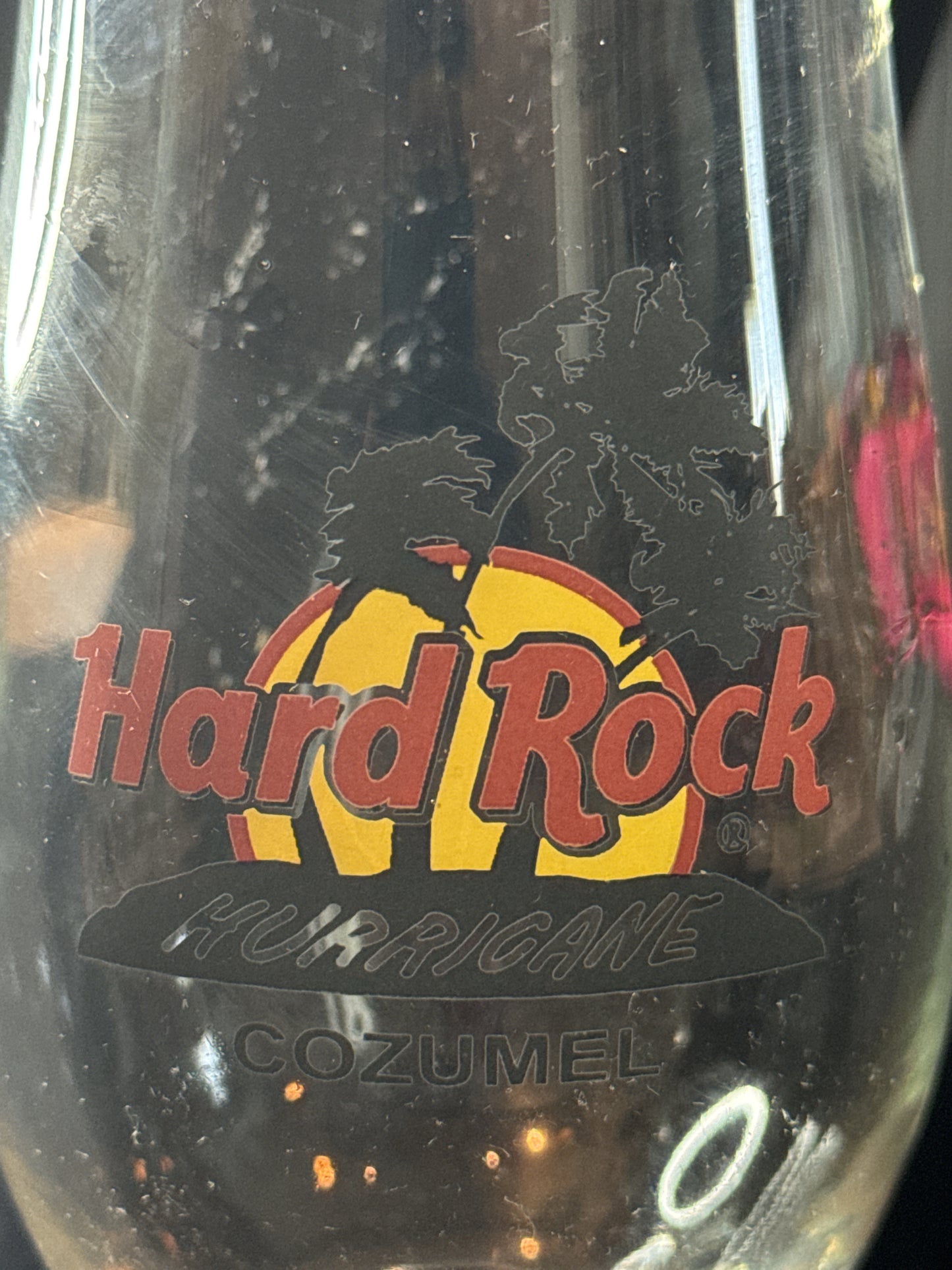 Hard Rock Cafe Cozumel Hurricane Glass 9.25" Tall