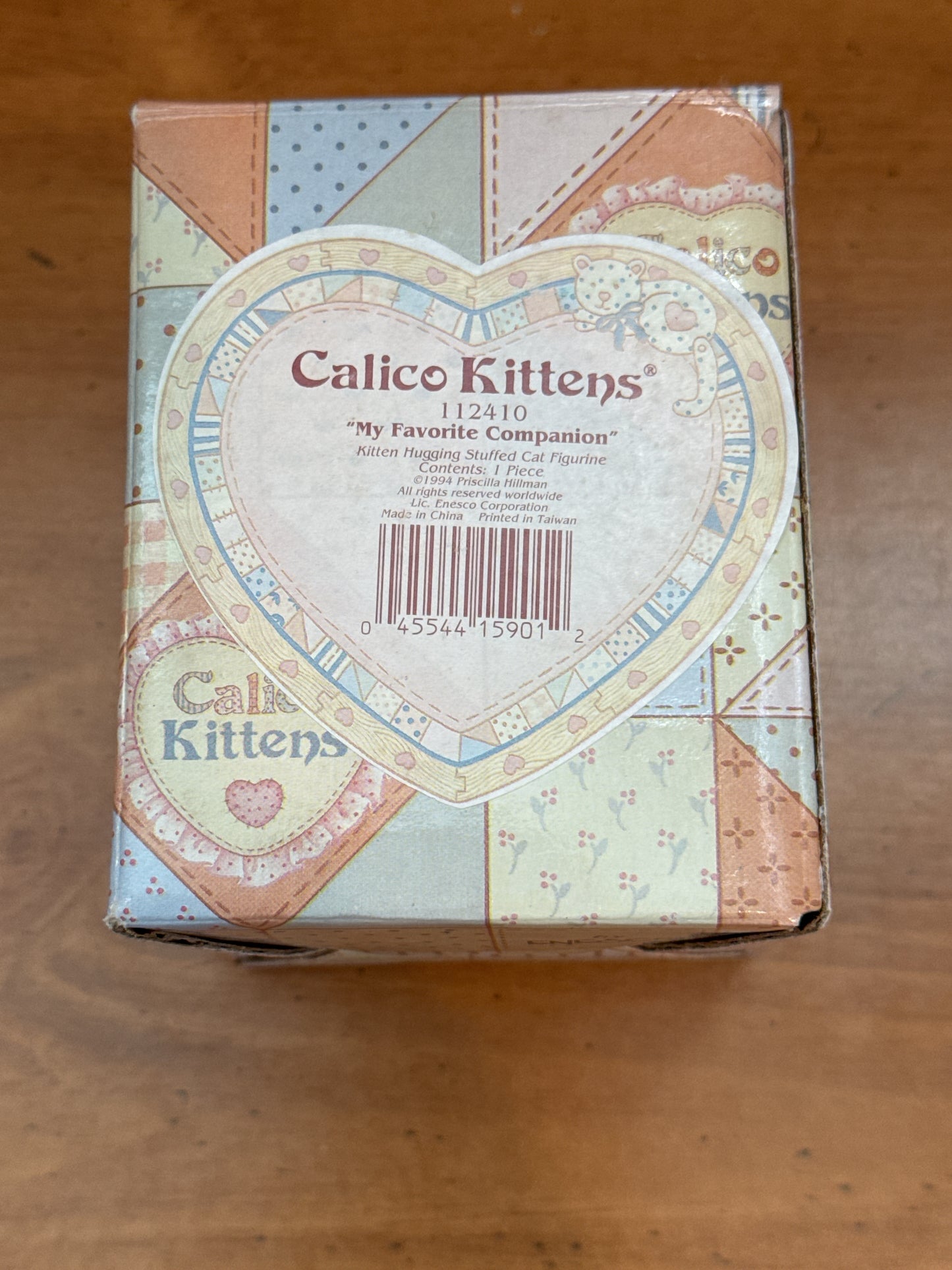 Vintage 1994 Patricia Hillman Calico Kittens "My Favorite Companion" Collectible Cat New in Box