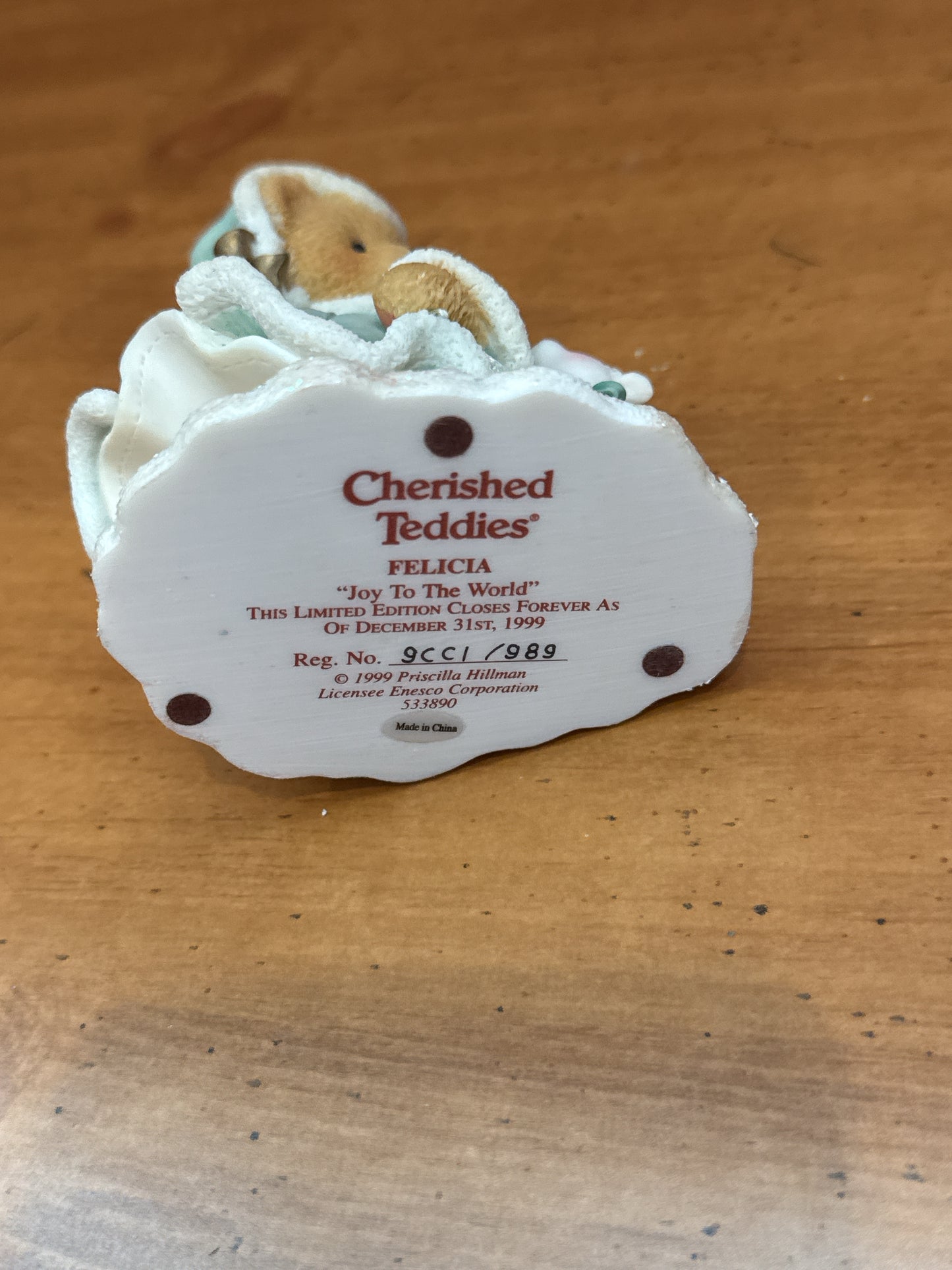 Cherished Teddies Felicia Joy To The World Figurine New in Box