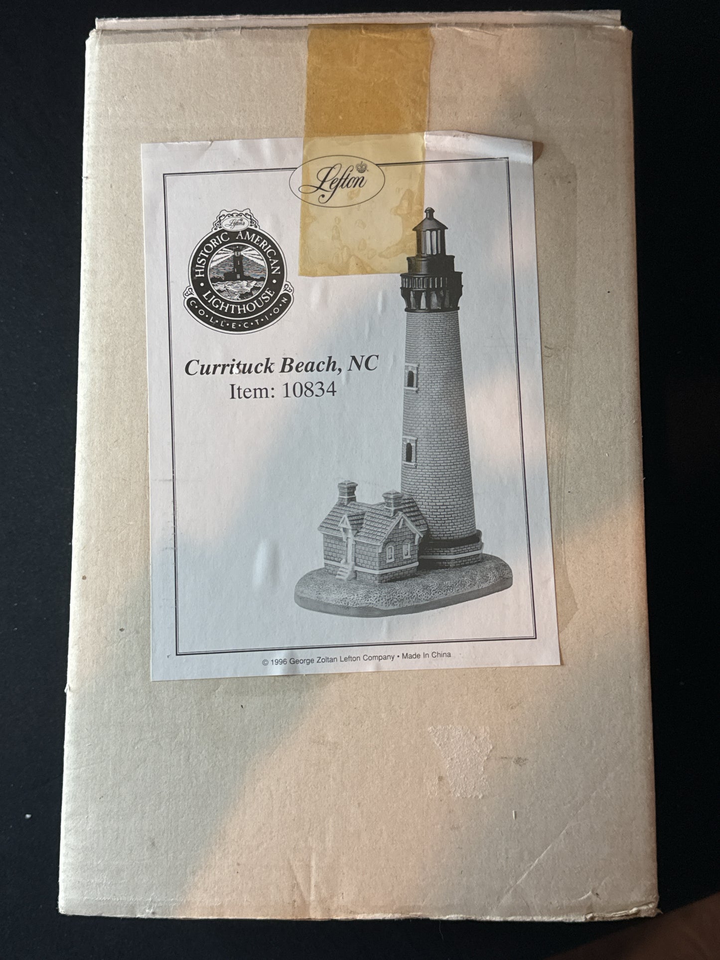 Lefton Historic American Lighthouses Currituck Beach, NC Item 10834 1996 In Box