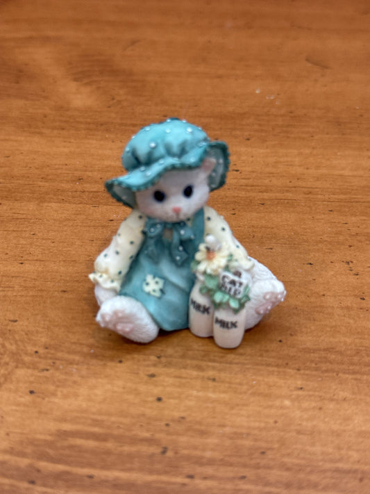 Kitty Figurine Milk and Cat Nip Enesco Priscilla Hillman 1996 Figurine New in Box