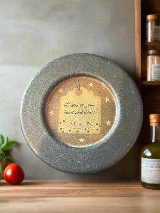 Barbara Lloyd Primitive Decorative Plate The Hearth Collection 6" Wide