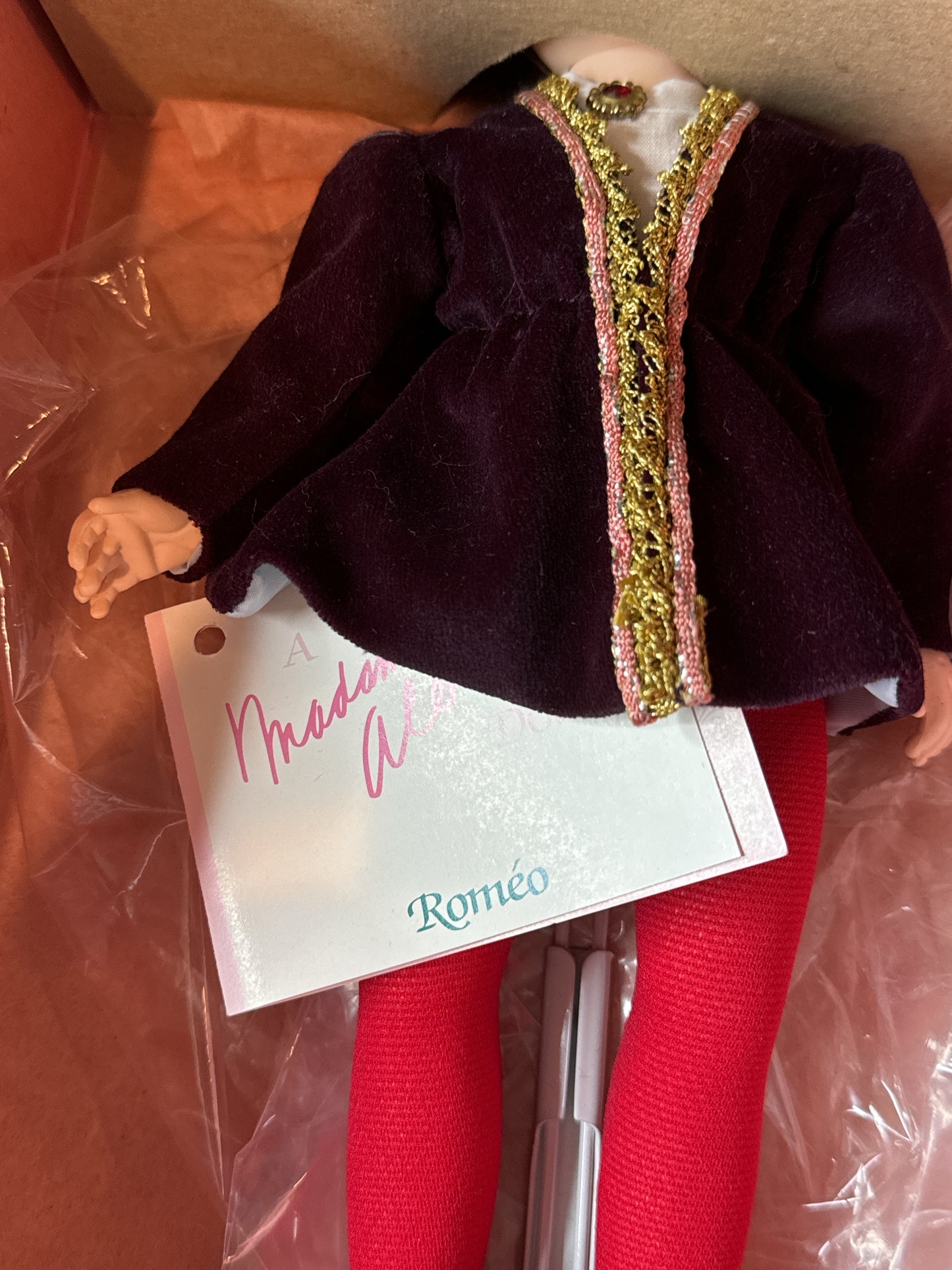 Vintage Madame Alexander 11" Romeo Doll #1360 Original Box Hang Tag