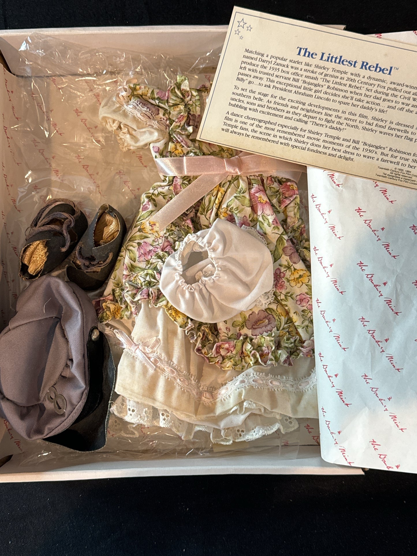 Shirley Temple Doll Clothes The Littlest Rebel w/ Certificate New in Box