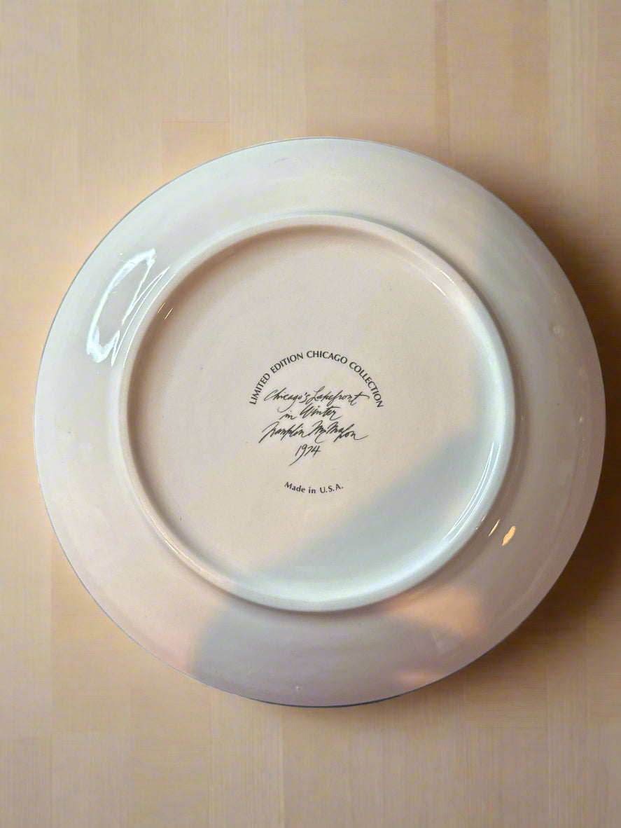 Five (5) Chicago Collection Franklin McMahon 8" Plates 1972, 1974, 1977 (2), 1979