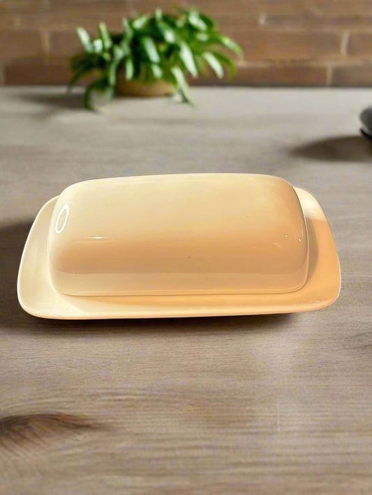 Threshold White Porcelain Covered Butter Dish 1 Stick Looks Unused No Chips or Cracks