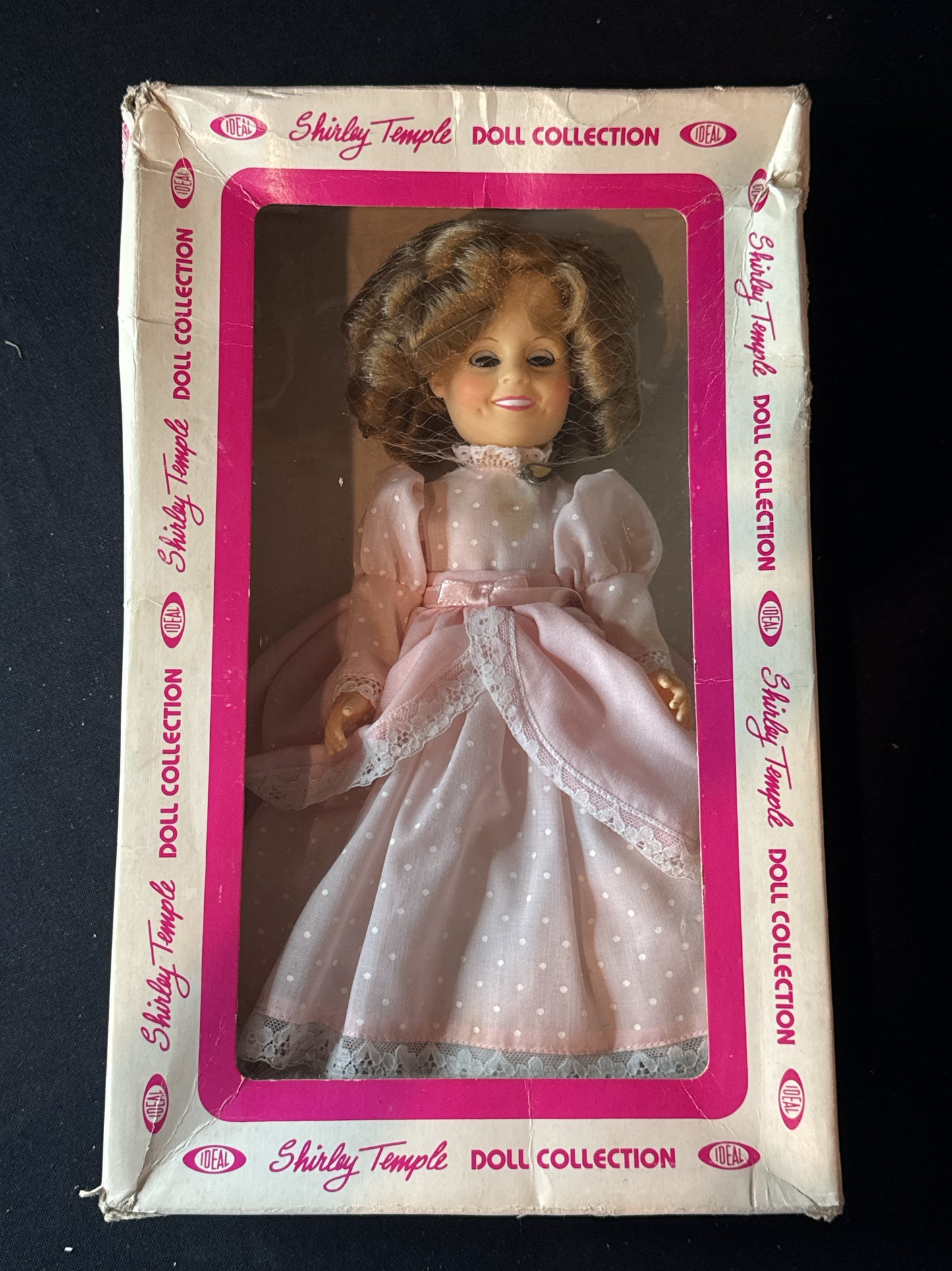 1982 Ideal Shirley Temple Doll Collection Pink Dress New in Box