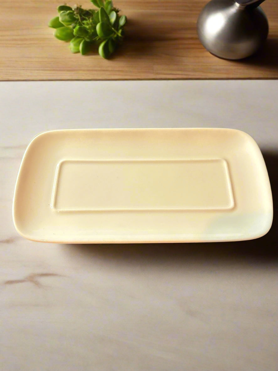 Threshold White Porcelain Covered Butter Dish 1 Stick Looks Unused No Chips or Cracks