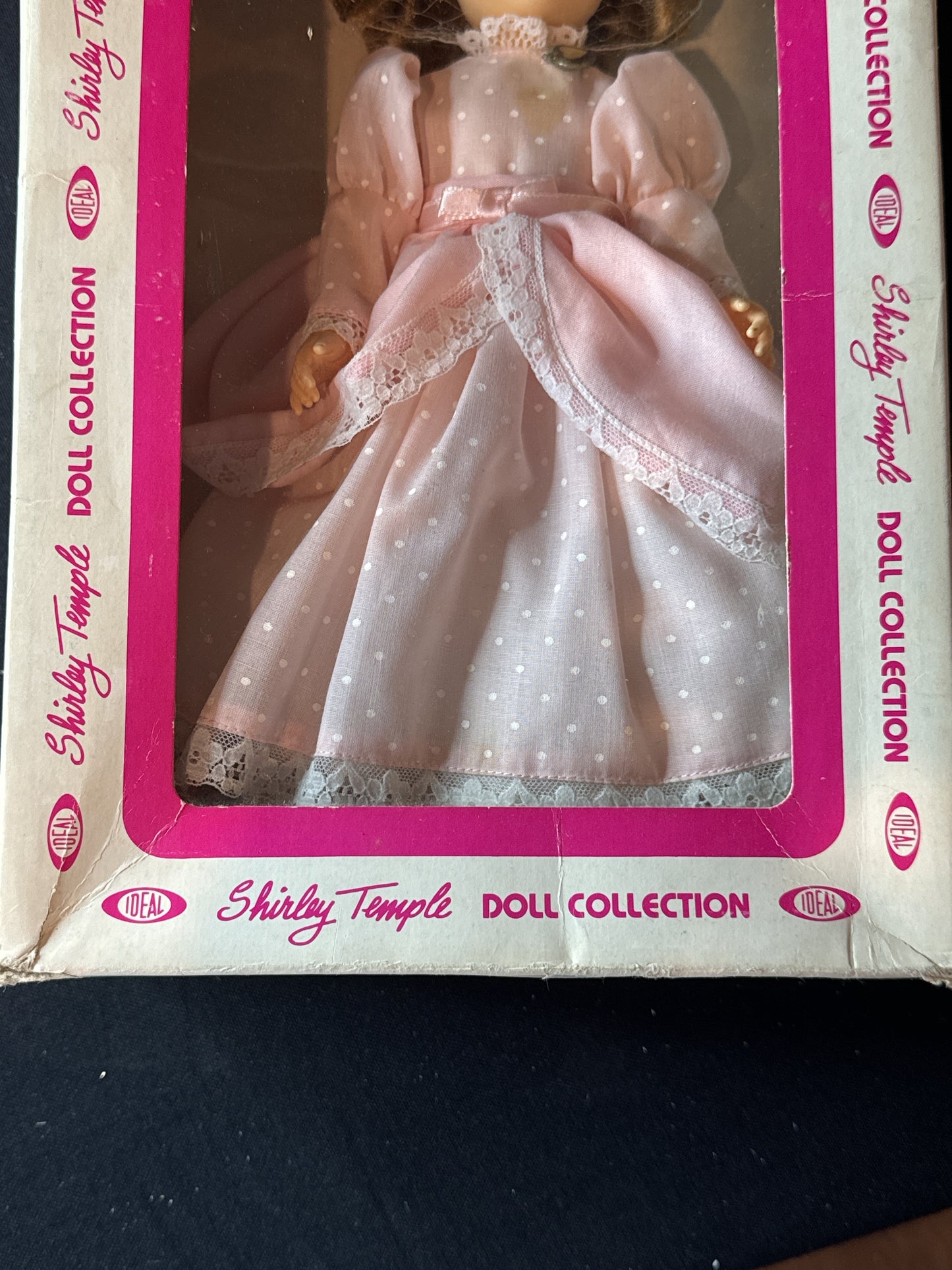 1982 Ideal Shirley Temple Doll Collection Pink Dress New in Box