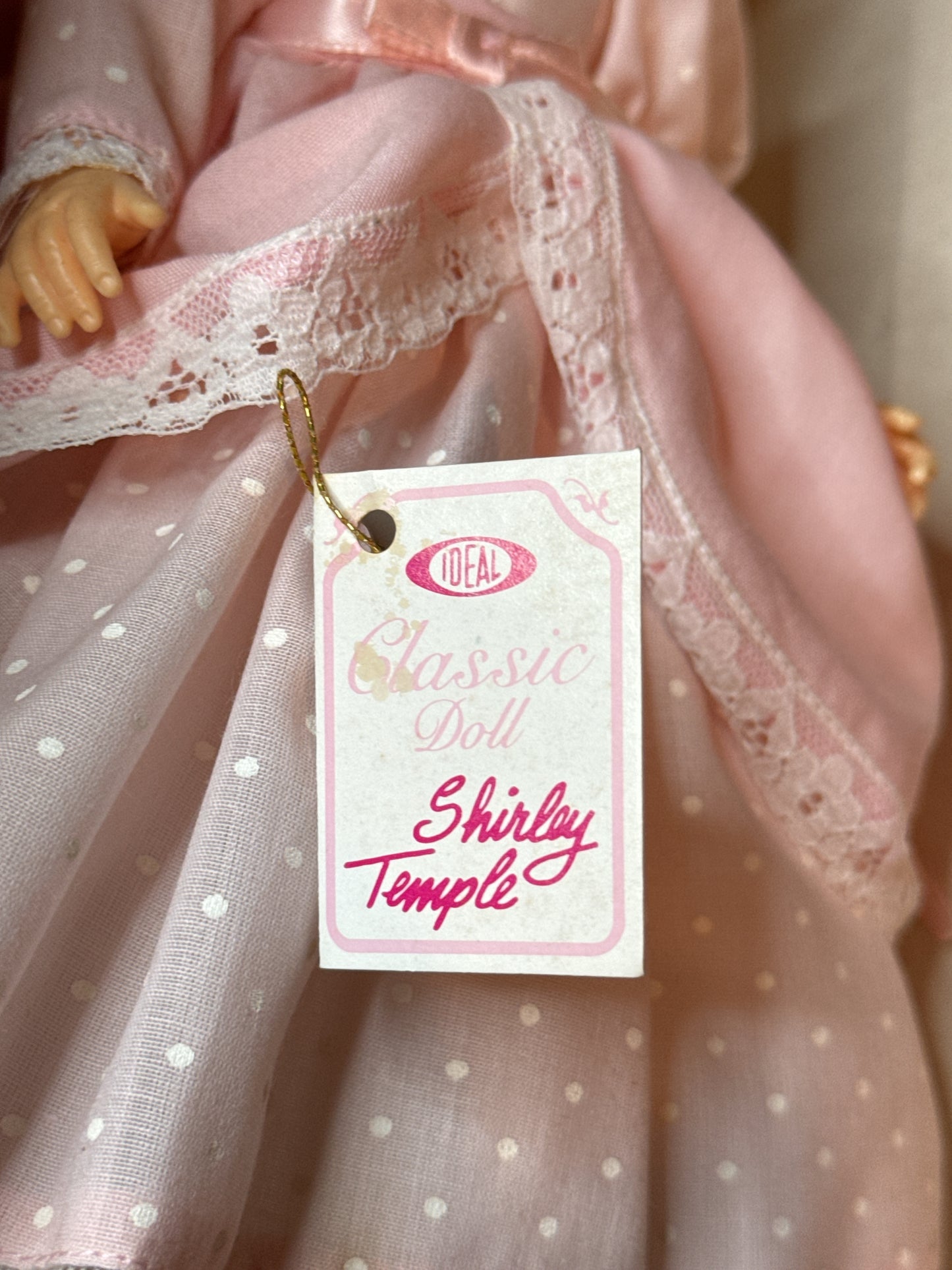 1982 Ideal Shirley Temple Doll Collection Pink Dress New in Box