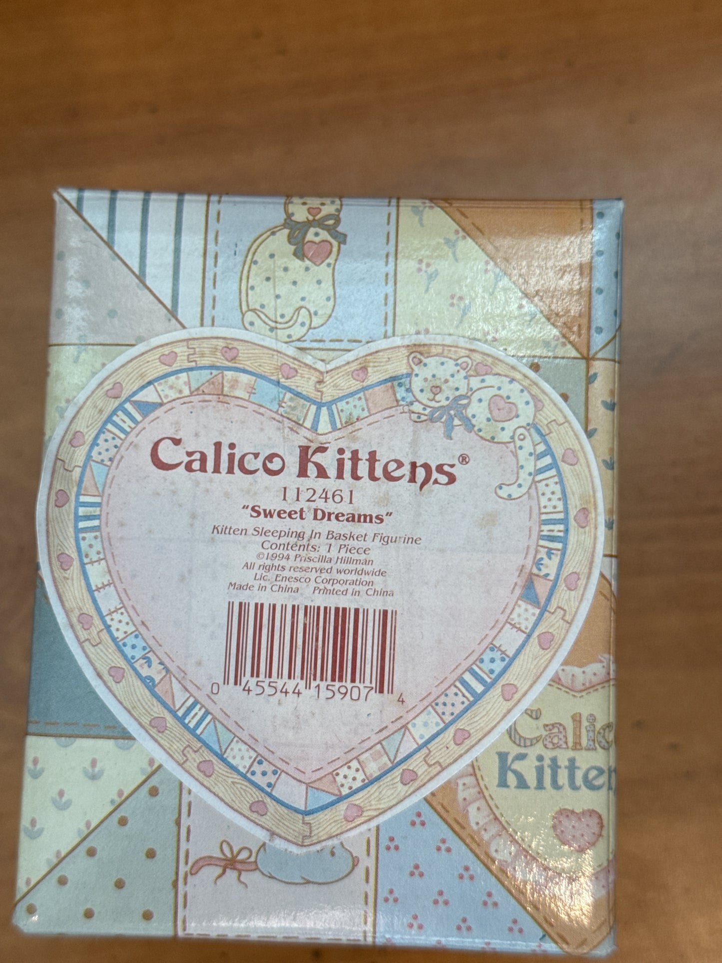 Calico Kittens Figurine Enesco 1994 Sweet Dreams Priscilla Hillman New in Box