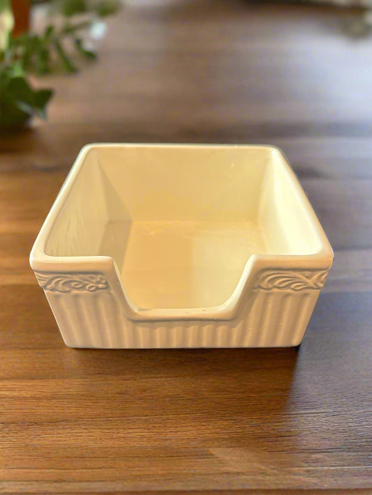 Mikasa Italian Countryside Stoneware Napkin Holder Holds 4 7/8" Square Napkins