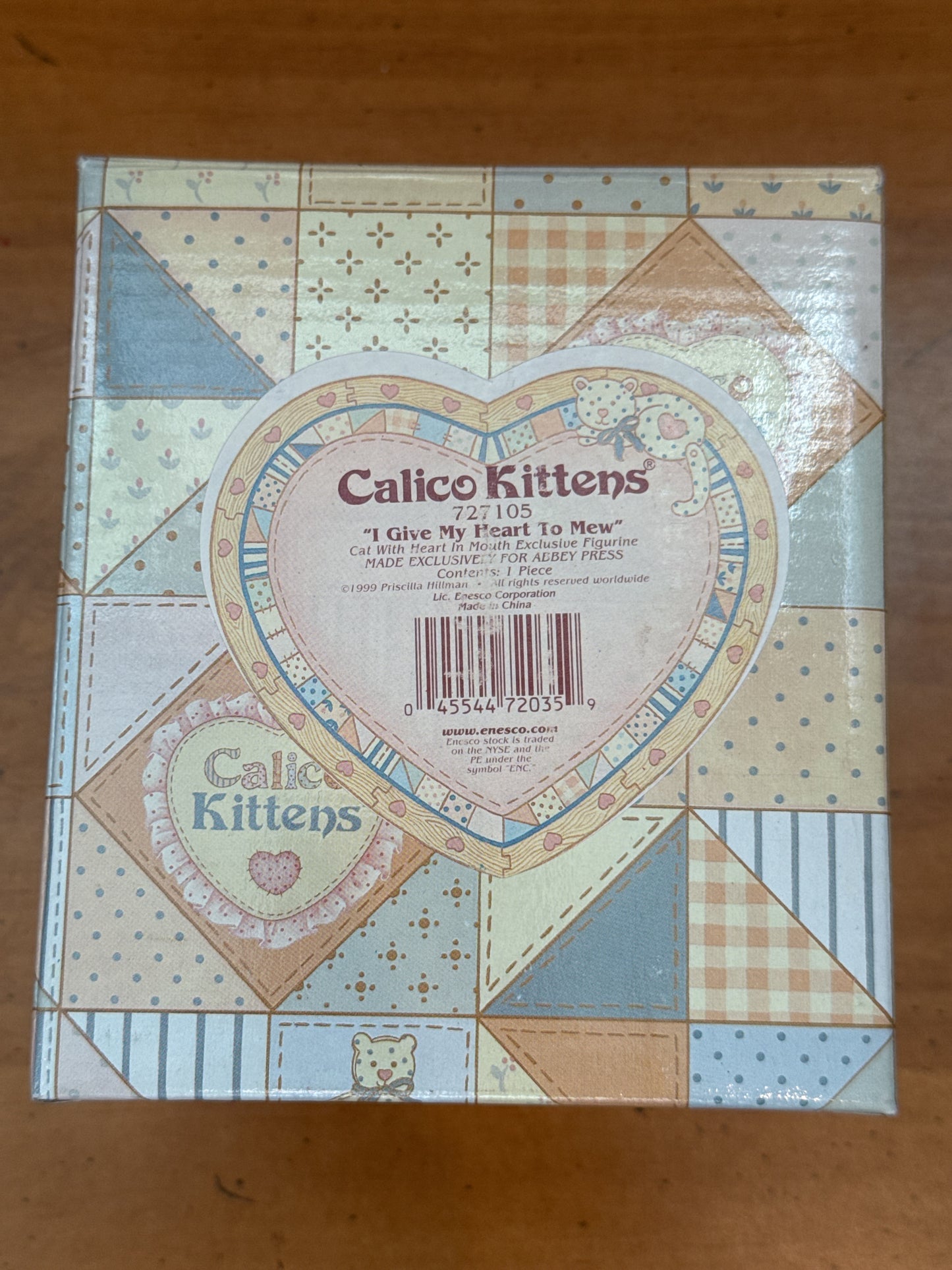 Calico Kittens Figurine Enesco I Give My Heart to Mew New in Box