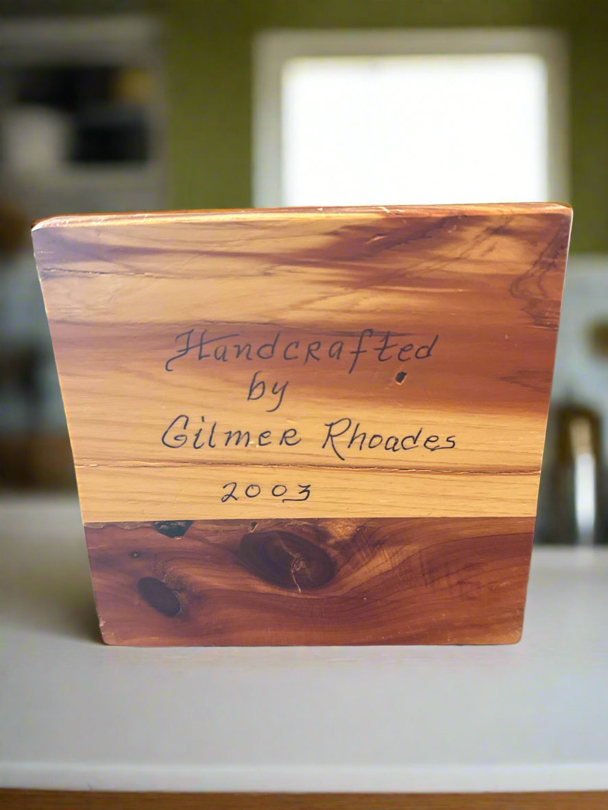 Wooden Tea Light Holder Expertly Handmade by Gilmer Rhoades North Wilkesboro, NC 6" Tall