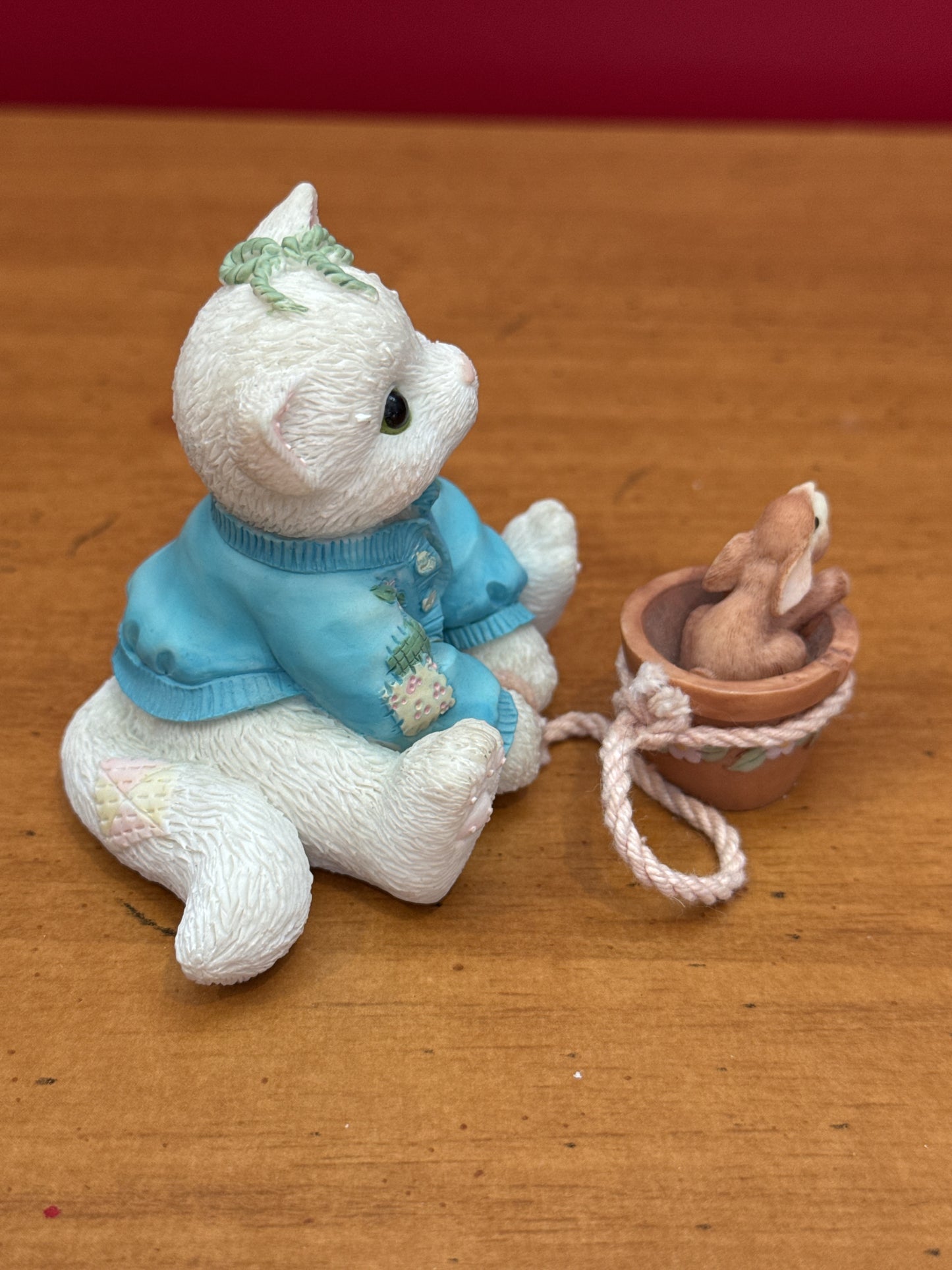 Calico Kittens Figurine Enesco Some Bunny To Love New in Box