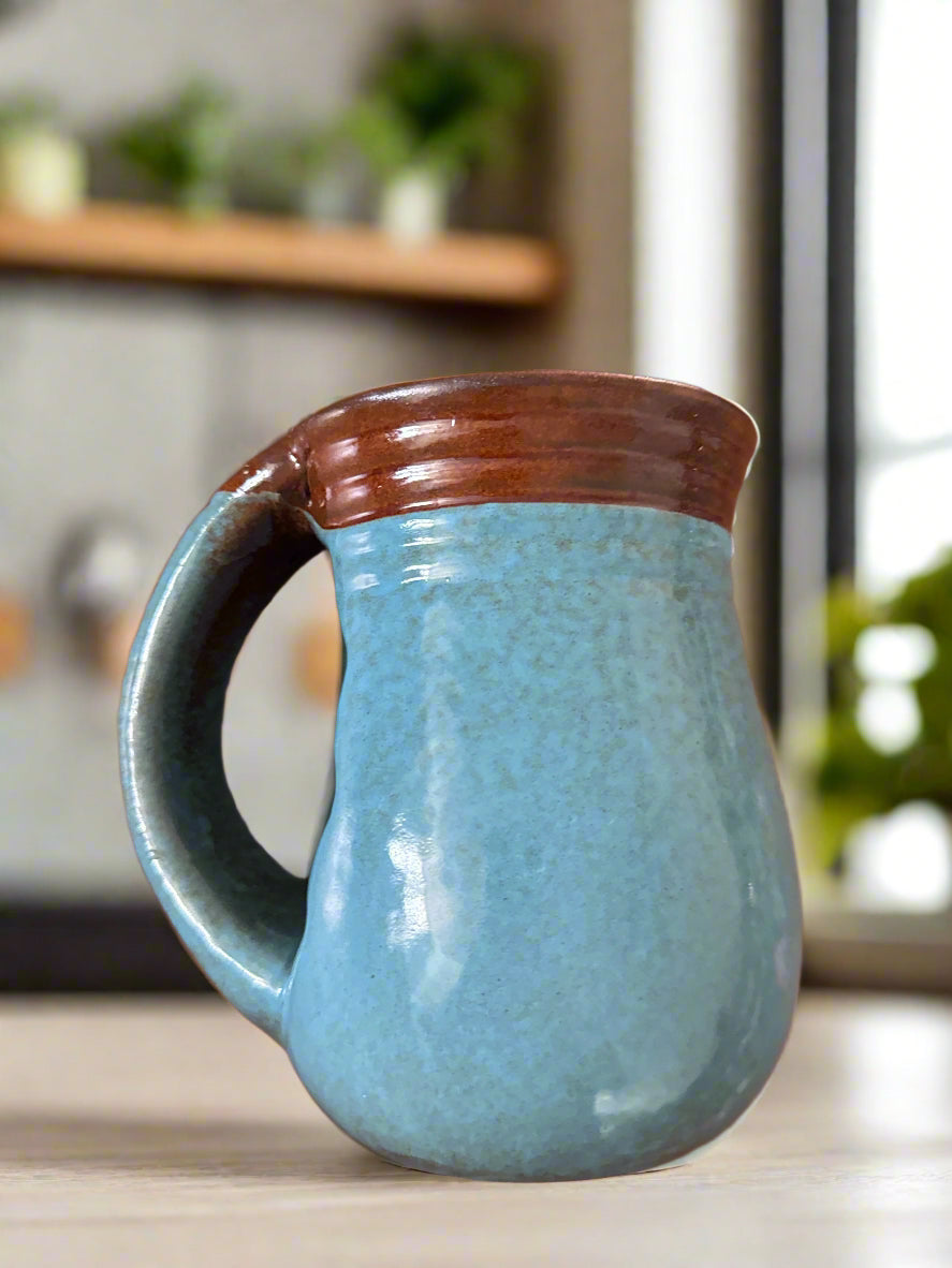 Hand Warmer Stoneware Coffee Cup Mug Cape Shore Beach Sea Turtle Summer Seas 5.25"