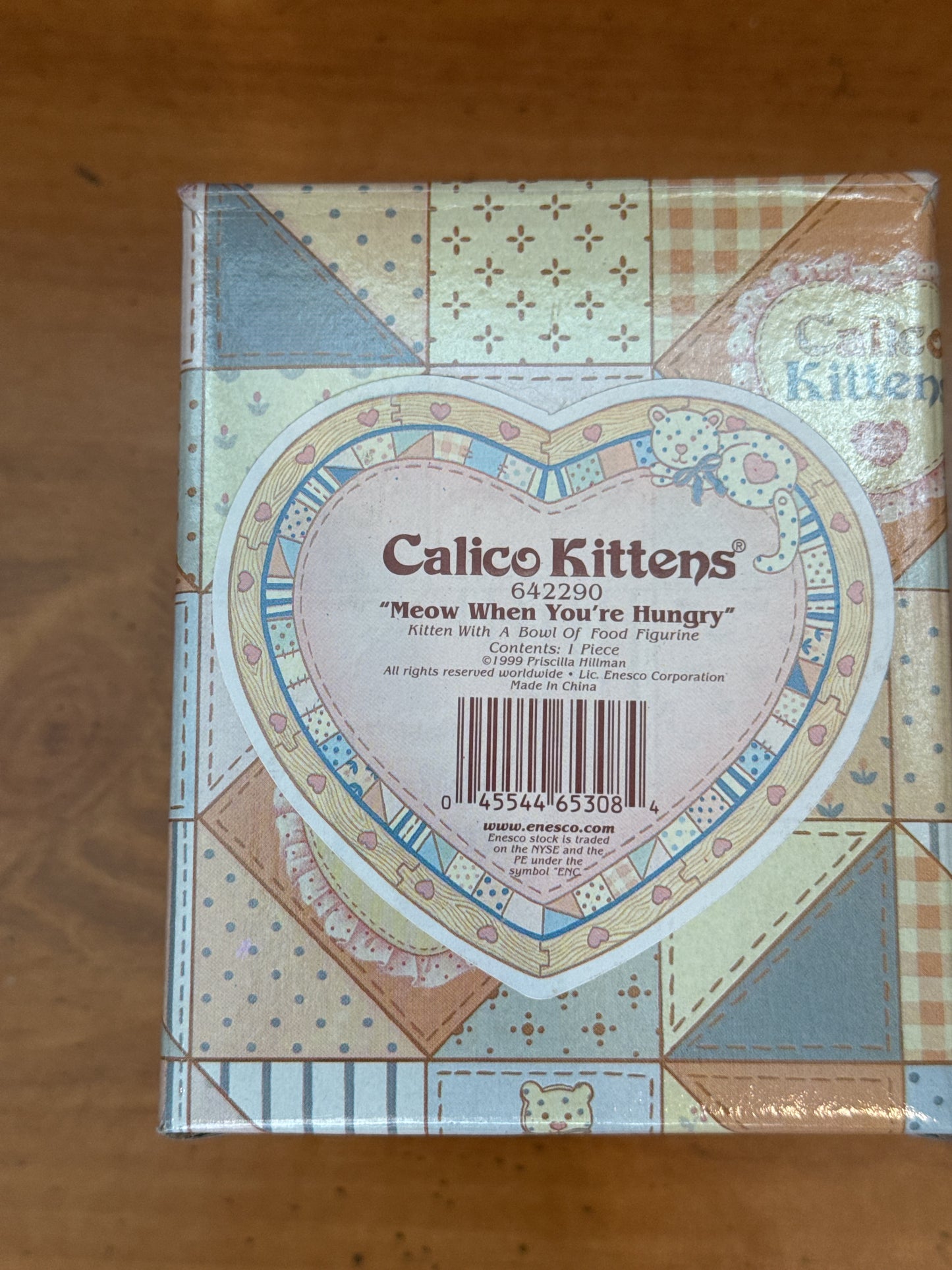 Calico Kittens Figurine Enesco Meow When You're Hungry New in Box
