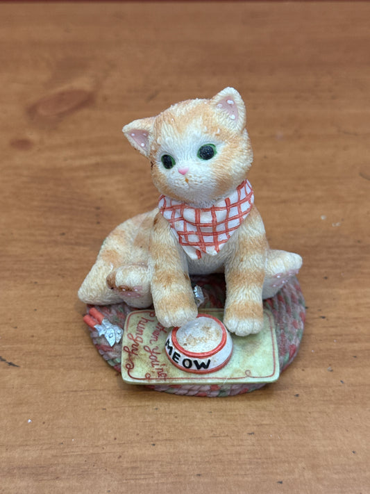 Calico Kittens Figurine Enesco Meow When You're Hungry New in Box