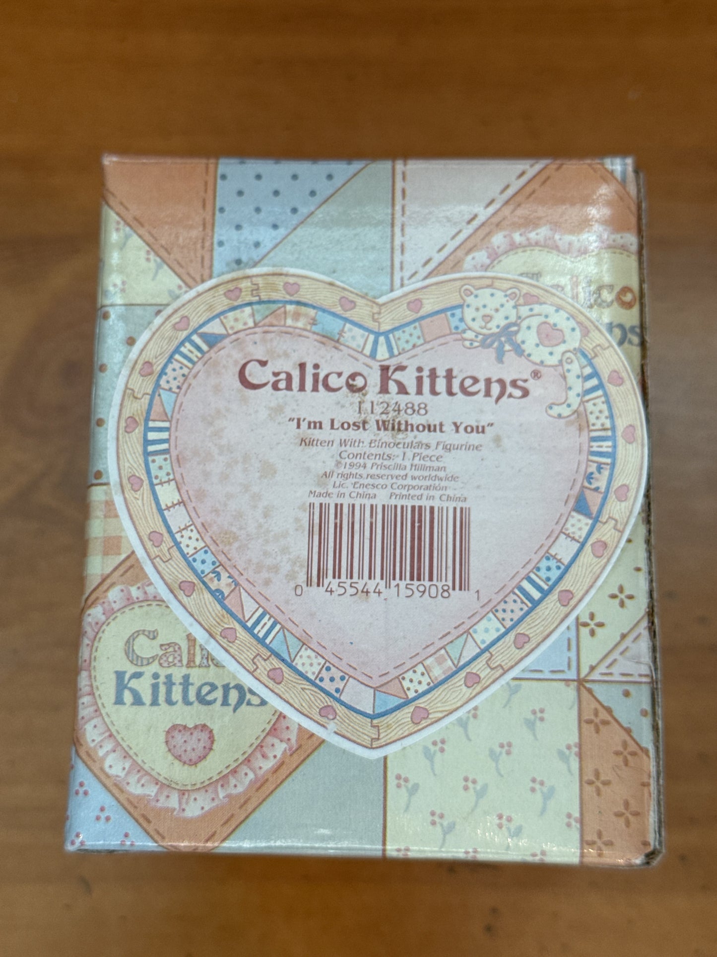 Calico Kittens Figurine Enesco I'm Lost Without You. New in Box