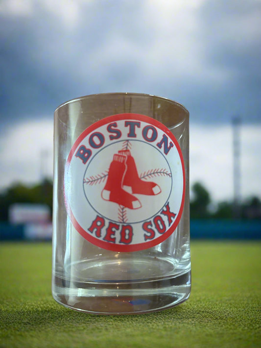 Boston Red Sox Drinking Glass Clear Official MLB Merchandise 4.25" Tall