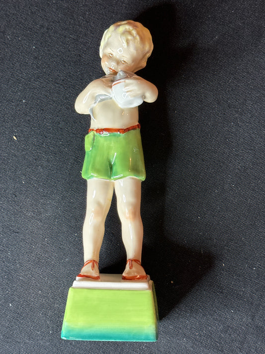 Royal Worcester Friday Boy Days of the Week Porcelain Figurine 7" Tall