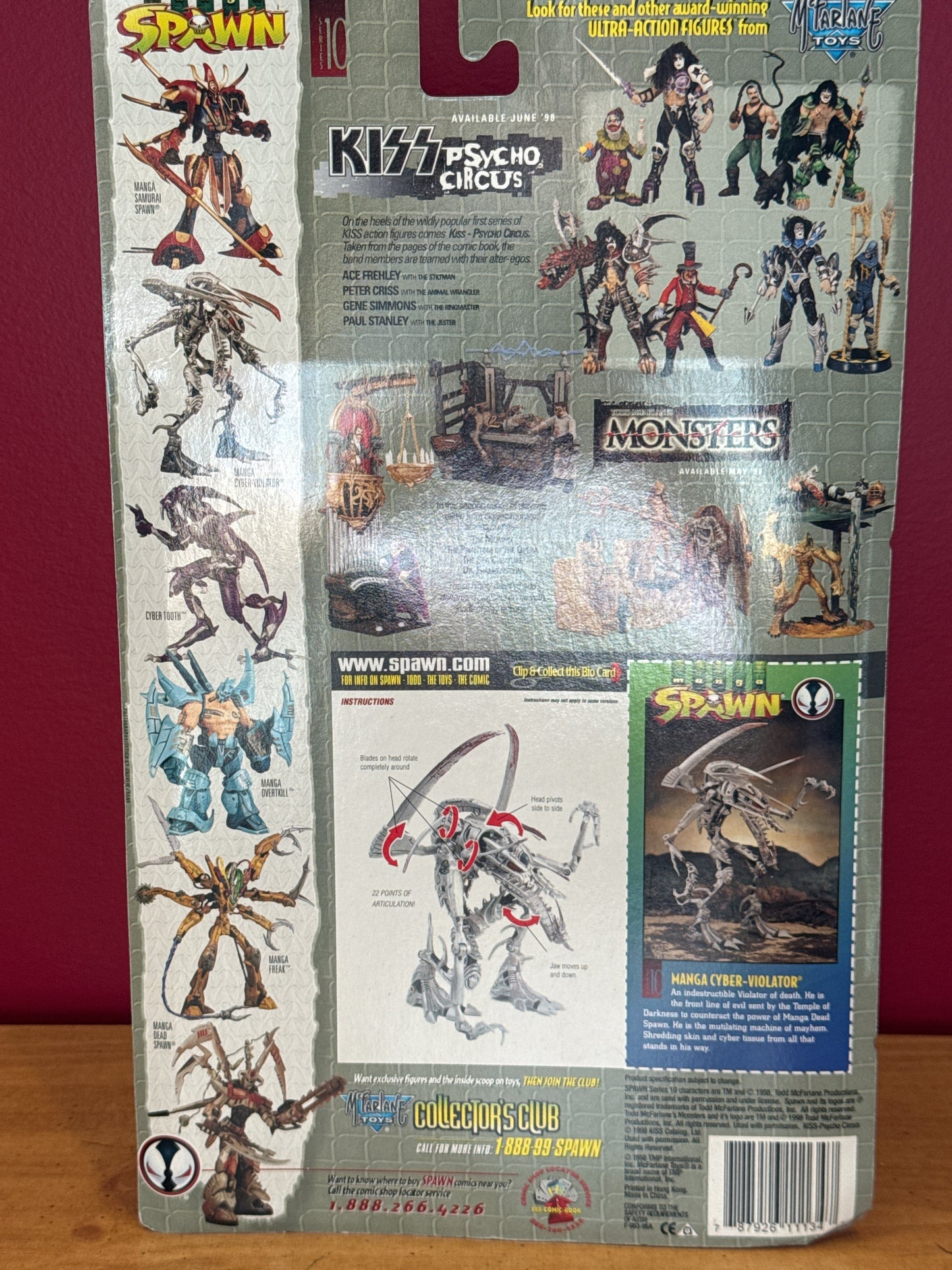 1998 McFarlane Toys Manga Spawn Series 10 Cyber Violator Ultra Action Figure New in Package